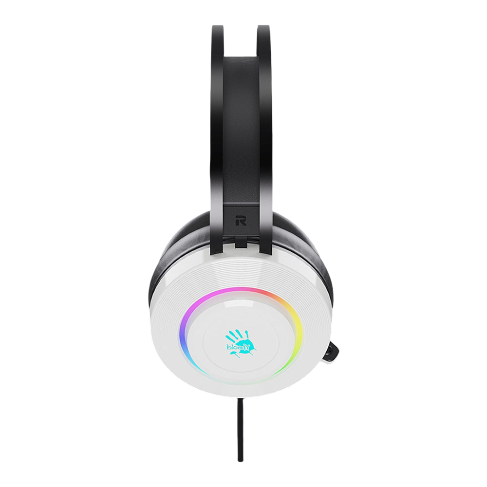 Bloody G521 Virtual 7.1 Surround Sound USB Gaming Headset – White - Image 2