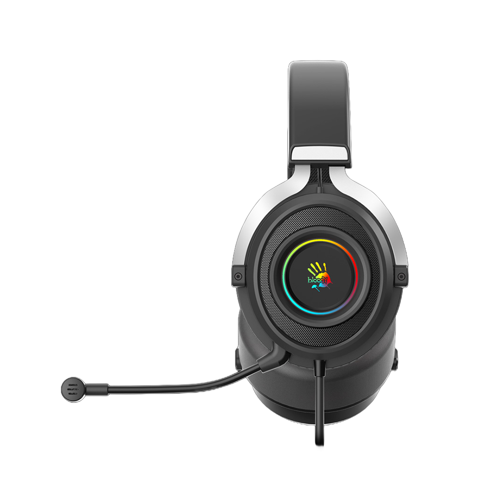 Bloody G535 Virtual 7.1 Surround Sound USB Gaming Headset – Black & Silver - Image 3