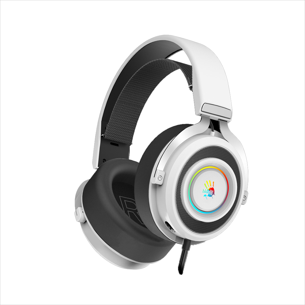 Bloody G535 Virtual 7.1 Surround Sound USB Gaming Headset – Black & White