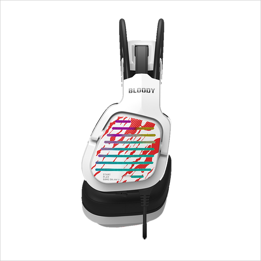 Bloody G565 Virtual 7.1 Surround Sound USB Gaming Headset – Energy White - Image 4