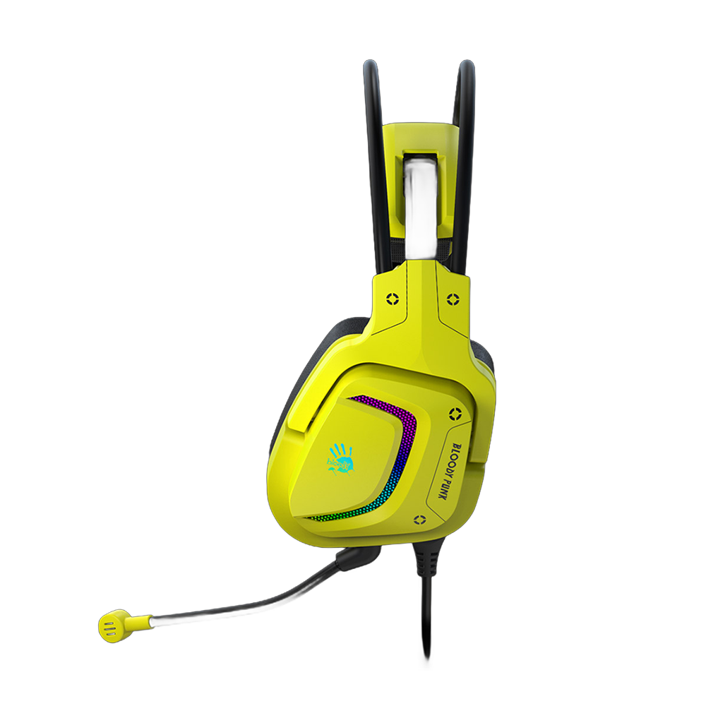 Bloody G575 Virtual 7.1 Surround Sound USB Gaming Headset – Punk Yellow - Image 4